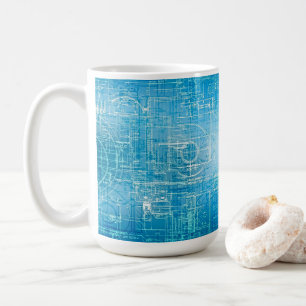 Caneca De Café Blueprint do Bold Dreams Coffee Mug
