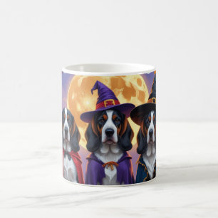 Caneca De Café Bluetick Coonhound Dogs Pumpkin Halloween Engraçad