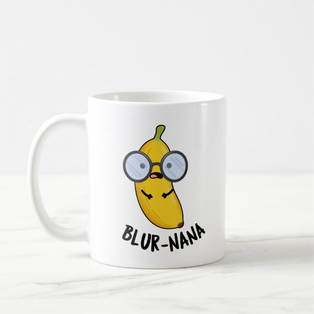 Caneca De Café Blur-nana Funny Banana Pun (Esquerda)