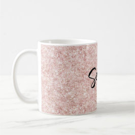 Caneca De Café Blush Pink Sparkle Glitter