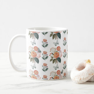 Caneca De Café Blütenzauber mit Schmetterlingsflügeln