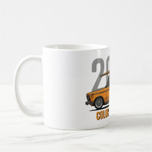 Caneca De Café BMW 2002 Laranja Colorado Classic Car Surfboard