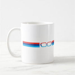 Caneca De Café BMW M faixas horizontais e rins