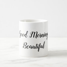 Caneca De Café Boa Manhã Linda Tipografia Citação De Amor