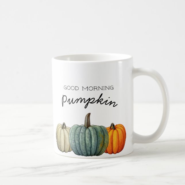 Caneca De Café Boa Manhã Pumpkin Personalizado Pumpkins Queda (Direita)