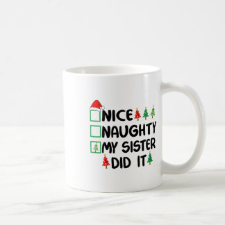Caneca De Café Boa Noite Minha Irmã Fez Isso Lista De Natal