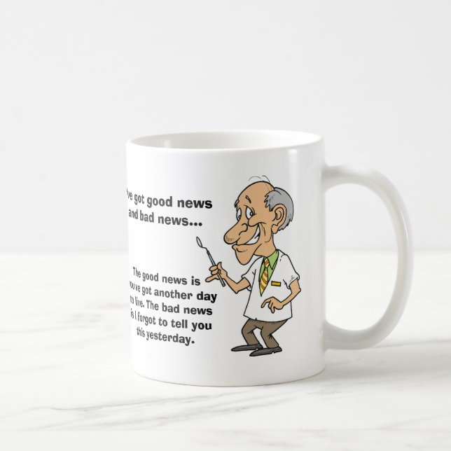 Caneca De Café Boa notícia e más notícias (Direita)