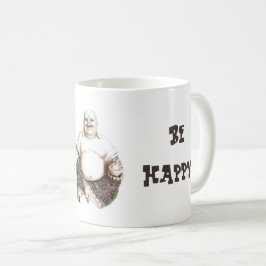 Caneca De Café Boa sorte de riso feliz Buddha