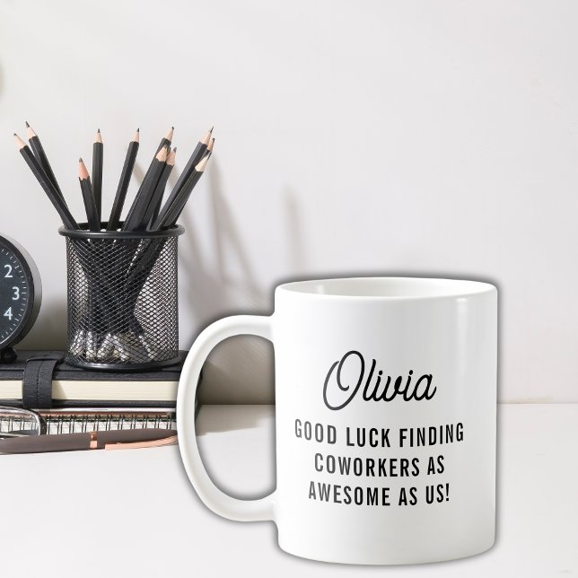Caneca De Café Boa Sorte Humor Adeus Colega de Trabalho Mug (Good Luck Fun Humor Goodbye Coworker Colleague Mug)