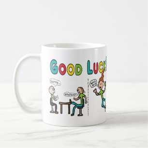 Caneca De Café Boa Sorte Saindo Do Trabalho