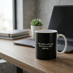 Caneca De Café Boa Vida Oficialmente Acaba de Começar Pai Aposent