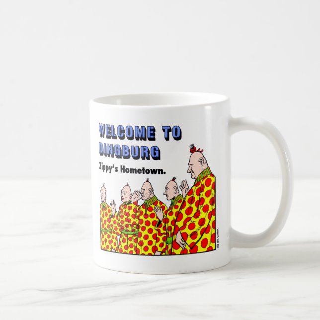 Caneca De Café Boa vinda a Dingburg #1 (Direita)