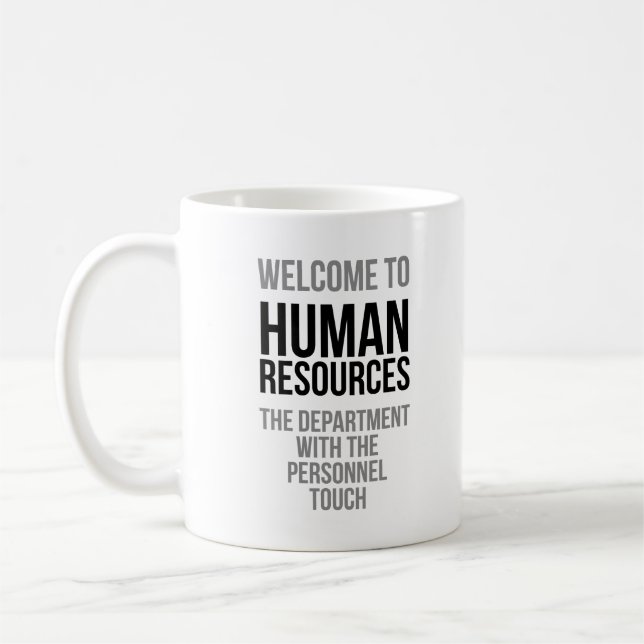 Caneca De Café Boa vinda aos recursos humanos (Esquerda)