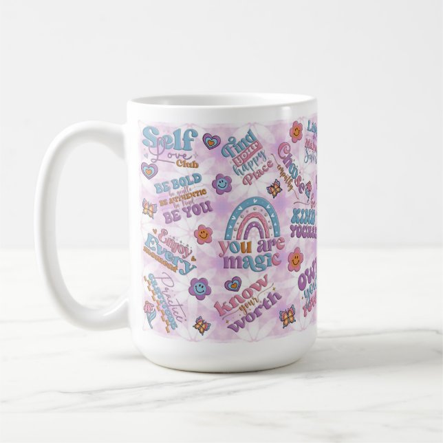 Caneca De Café Boas aspas Inspirativas Mug, Retro Cup (Esquerda)