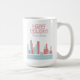 Caneca De Café Boas festas de Chicago
