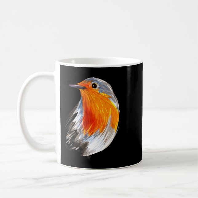 Caneca De Café Boas Festas de Natal Robin Figurume Bird (Esquerda)