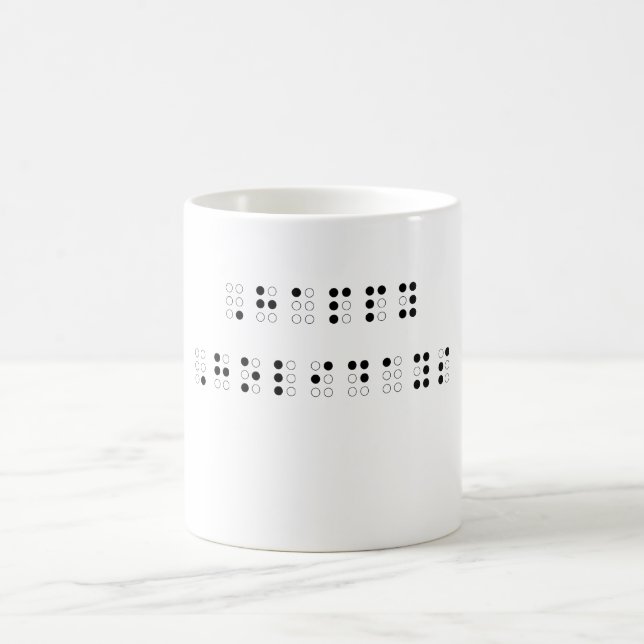 Caneca De Café Boas festas em Braille (Centro)