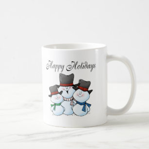 Caneca De Café Boas festas família do boneco de neve