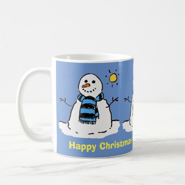 Caneca De Café Boas Festas Personalizadas. (Esquerda)