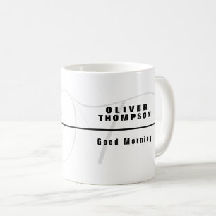 Caneca De Café Boas Manhãs White Mug com Nome Personalizado