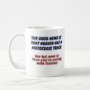 Caneca De Café Boas Más Notícias Céu Bicicleta de Trilha Motocros