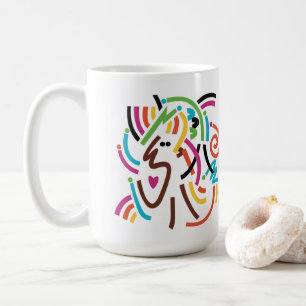 Caneca De Café Boas Vibrações Abstrato de Arte Moderna Mug