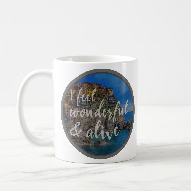 Caneca De Café boas vibrações citações motivacionais para o suces (Esquerda)