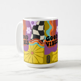 Caneca De Café Boas Vibrações - Dias Retrô