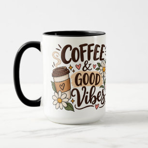 Caneca de Café & Boas Vibrações Floral ☕🌸