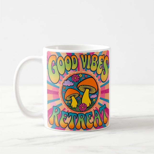 Caneca De Café Boas vibrações retiram cogumelos (Esquerda)