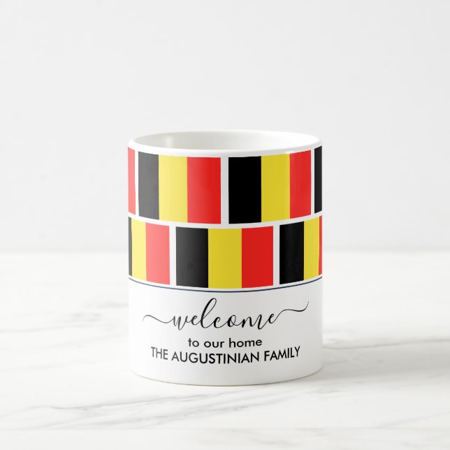 Caneca De Café Boas-vindas à BÉLGICA FLAG Coffee Mug (Centro)
