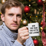 Caneca De Café Bob: Homem, Mito, Lenda, Texto Preto<br><div class="desc">Bob internet meme é engraçado e humorístico. A caneca é uma ideia legal de presente para si mesmo,  amigo ou família. Escolha o tipo de caneca,  necessário no menu de opções.</div>