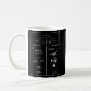 Caneca De Café Bob Lazar Modelo Uap Blueprint