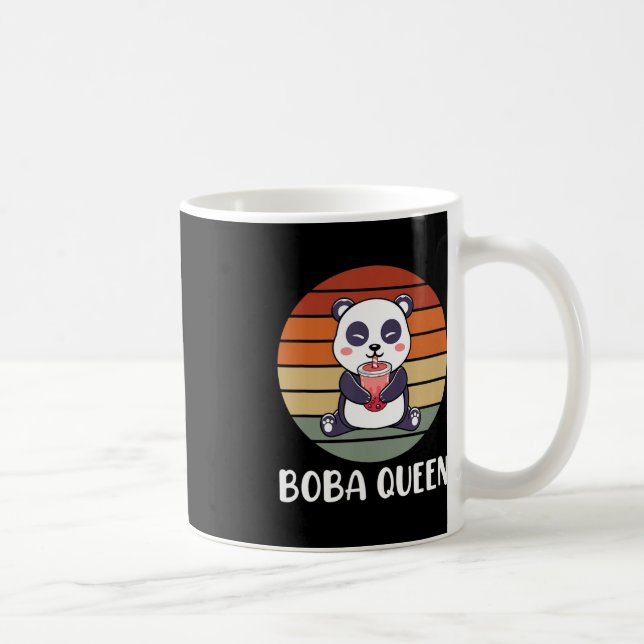 Caneca De Café Boba Queen Bubble Tea Japonês Panda Anime Ka (Direita)