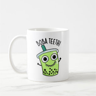 Caneca De Café Boba Teeth Engraçada Boba Tea Pun