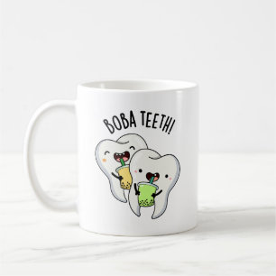 Caneca De Café Boba Teeth Engraçada Boba Tea Pun