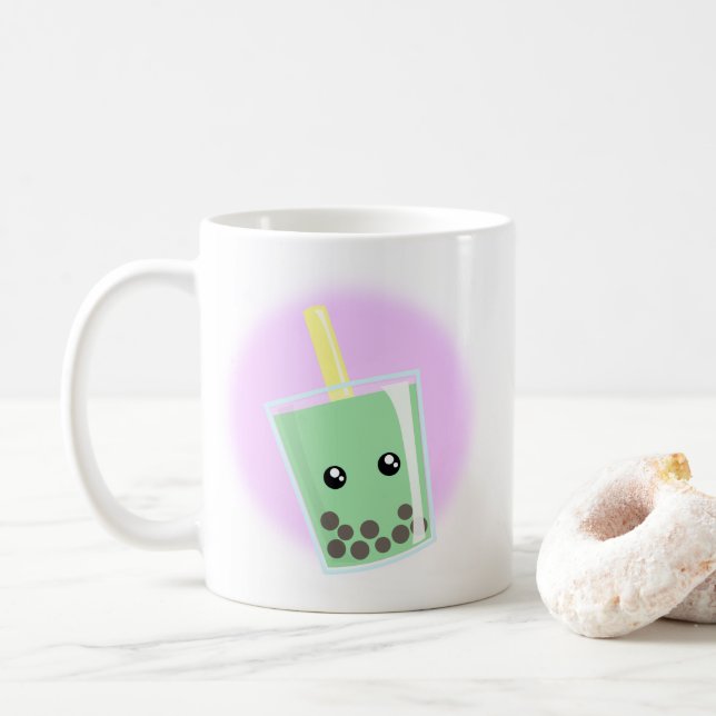 Caneca De Café Boba Time! Coffee Mug (Com Donut)