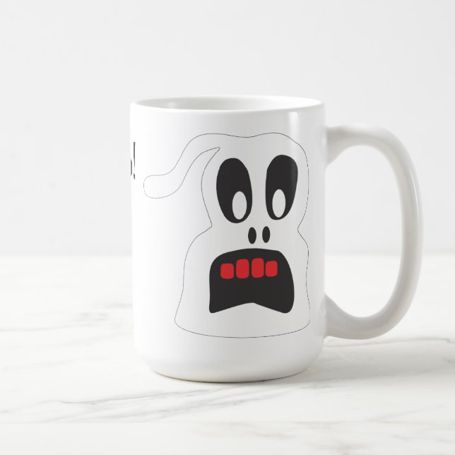 Caneca De Café Bobo de Halloween Ghost (Direita)