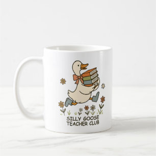 Caneca De Café Bobo Goose Teacher Club Engraçado De Volta À Escol