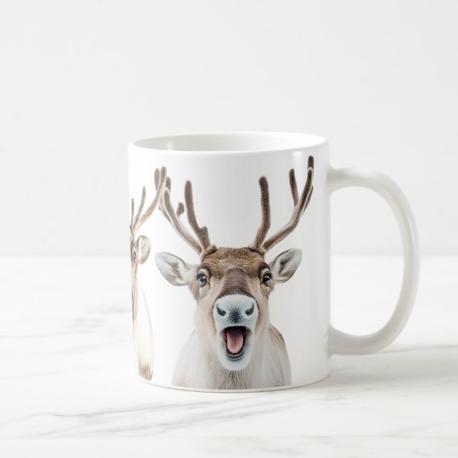 Caneca De Café Bobo Happy Reindeer Mug, Limpo e Moderno (Direita)