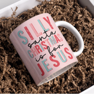 Caneca De Café Bobo Papai noel Natal É Para Jesus Rosa Bonito