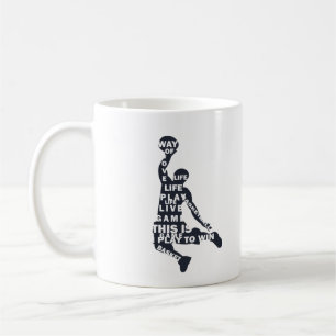 Caneca De Café Boca de golfe de jogador de basquete