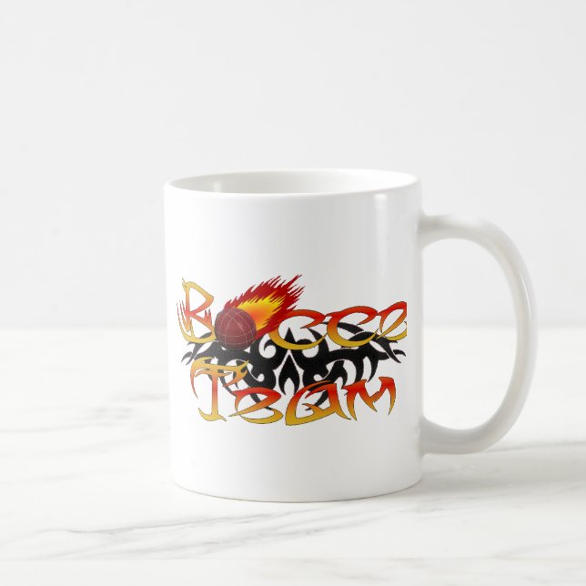 Caneca De Café Bocce Team Black Tribal Design (Direita)
