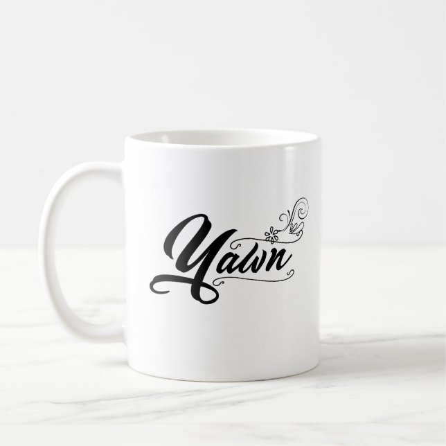 Caneca De Café Bocejo Engraçado (Esquerda)