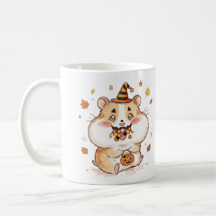 Caneca De Café Bochechas Fofas Cheias de Halloween do Hamster Tru