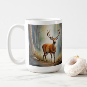 Caneca De Café Bode Solitário em Bosque Silencioso Animal Selvage