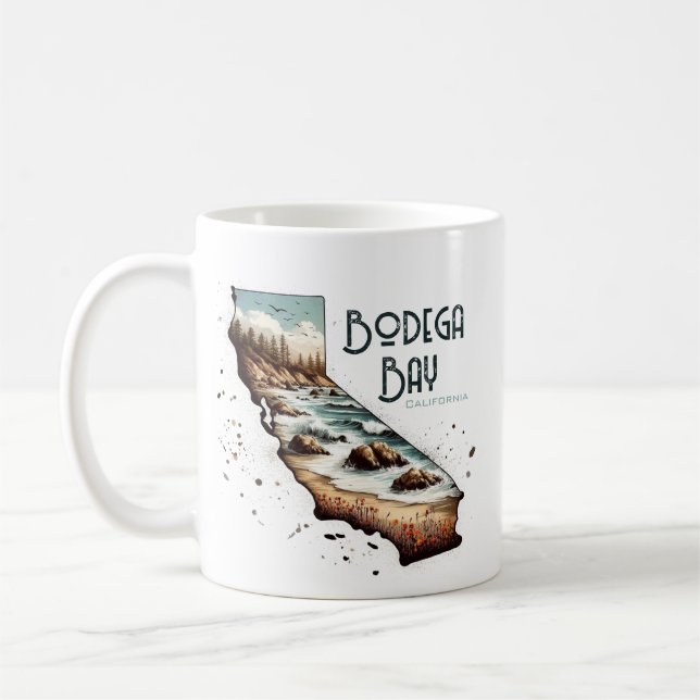 Caneca De Café Bodega Bay California Souvenir Gift (Esquerda)