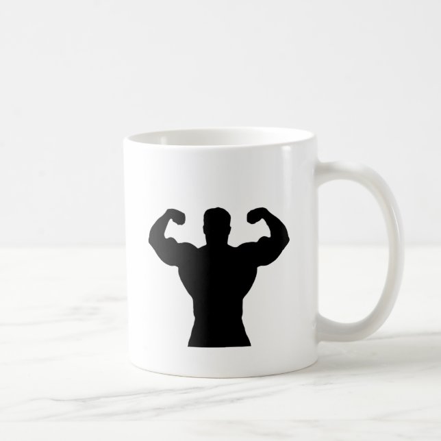 Caneca De Café bodybuilder que dobra os músculos (Direita)