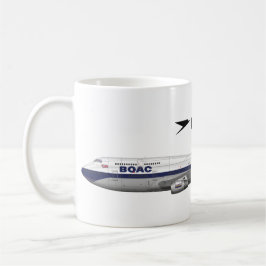 Caneca De Café Boeing 747-400 British Airways BOAC Retro Aviation