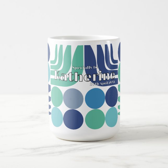 Caneca De Café Boêmia Branco Azul (Centro)